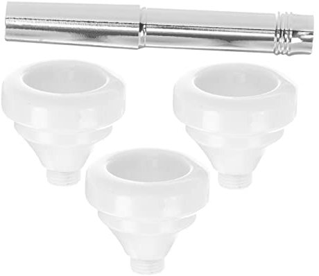 TOGEVAL 1 Satz Kleine Trompetenstimme Nebelhorn Fußballhorn Trompetenöl Bürste Für Trompetenmundstücke Alt-saxophon Saxophon Alt Leiterstab Musikinstrumente Klarinette Weiß Pvc-kopf