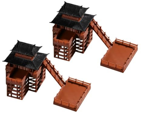 KONTONTY 2piezas Decoración De Pabellón De Bonsái Mini Estatuas para Acuario Accesorios De Jardín Zen Adornos