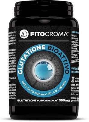 Glutatione Fosfosomiale™ 500mg + Nac, Cardo mariano e Antiossidanti, Glutatione Forte, Detox/Antiage, Glutatione integratore, Glutatione ridotto, 120 capsule vegane