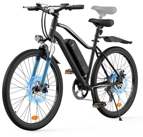HopCycle Electric Bike - Electric Bike for Adults 500W/750W, Up to 55 Miles, 20MPH Electric Mountain Bike, 26'' Tires Lightweight E-Bike for Commuting Mountain Road Sand