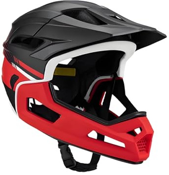 Demaxiyad Casco de Integral | Casco de con Mentonera Desmontable - Equipo Ciclismo Ajustable Absorción de Choques - para Mujeres Hombres Adultos Ciclismo