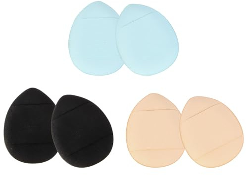 PAMINGONO 6 Borlas Cosméticas Mini para Base de Maquillaje y Polvos Sueltos Esponjosas y Suaves Multicolor Ideales para Sellar Corrector y Uso Facial Diario