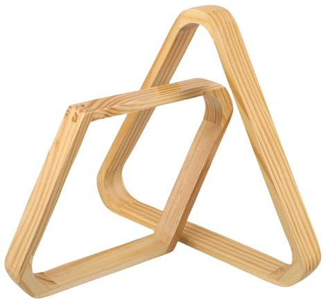 FUNOMOCYA 2 Piezas Triángulo de Billar Sólido de Madera Rack para Bolas de Billar y Bola Negra Accesorio Profesional para Casa y Uso Comercial