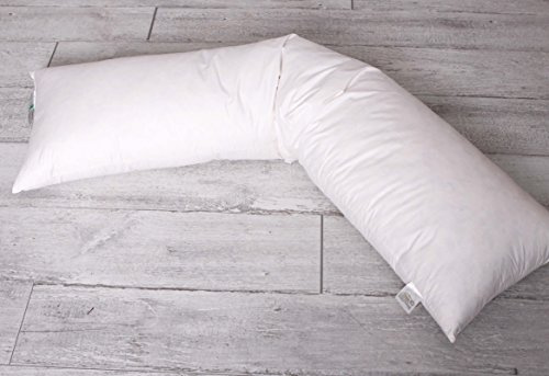 Moon XXL Seitenschläferkissen/Stillkissen 90% Federn / 10% Daunen 40x200 Serie