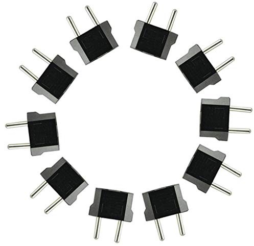 Colorful Resekontakt reseadapter, färgglad 10 stycken AU/US till EU resekontakt kontakt kontakt AC adapter USA AU Europa, svart