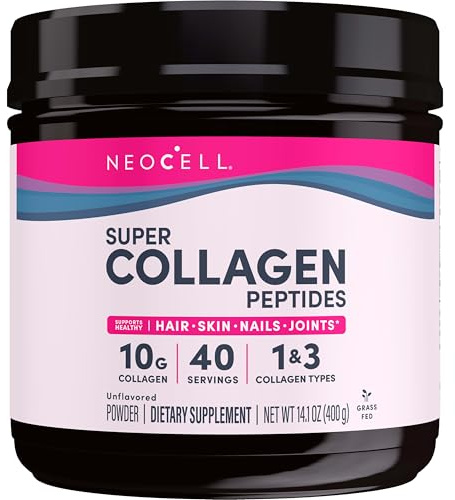 NeoCell Grassfed Collagen Peptides Powder | 14 oz | Unflavored | for Women and Men | Hair, Skin, & Nails
