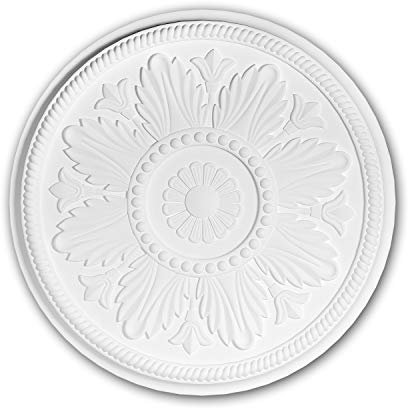PRO[f]home® - Ceiling Rose 156033 Ceiling Decoration Medallion Rosette Decorative Element Neo-Classicism Style White Ø 46 cm Profhome
