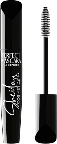 Sheila Cosmetics Perfect Mascara Waterproof, Super Volumizzante, Durata Estrema, per Ciglia Mai Viste Prima, 100% Made in Italy, Nero Intenso - 9,4 ml