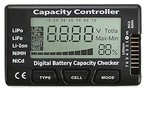 Fasizi RC CellMeter-7 Testeur numérique de capacité de batterie pour LiPo/LiFe/Li-ion/NiMH/Nicd