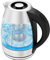 Chefman Elektrischer Wasserkocher Glas mit Teesieb, 1.8 Liter, LED-Anzeige, Abnehmbarer Deckel für Leichtes Reinigen, Abschaltautomatik und Austrocknungsschutz, BPA-Frei, 2200 Watt, Edelstahl