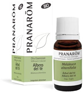 PRANARÔM Olio Essenziale Tea Tree BIO - 100% Puro e Naturale HECT - Antibatterico, Antivirale, Purificante - Difese Immunitarie e Cura della Pelle - 10ml