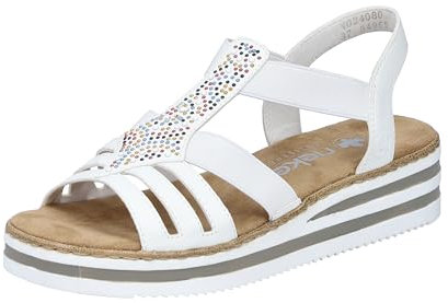 Rieker Damen Sandalette in weiß - Gr. 43