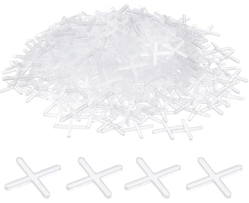 QUARKZMAN 100Pz Separatori per Piastrelle 2mm Croce in Plastica Rigida Livellatore di Piastrelle Spaziatura Clip per Installazione Su Parete E Pavimento