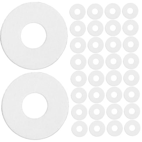 NUOBESTY 500Pièces Rondelles Vinyle Transparentes pour Vis Joints de Remplacement Desserrage pour Poignées Rondelles Plates