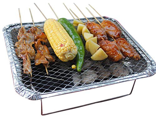 Disposable Barbecue Grill, Smoke Free Portable Mini Charcoal BBQ, Ideal for Picnics, Camping, Beach, Outdoor Travel, Easy to Carry, No Cleaning Needed