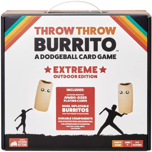 Throw Throw Burrito - Extreme Outdoor Edition by Exploding Kittens - A Dodgeball Card Game