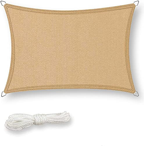 bonsport Marken Sonnensegel Sonnenschutz Rechteck rechteckig viereckick 2x3 m Sand