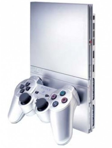 PlayStation 2 - PS2 Konsole Slim, silber