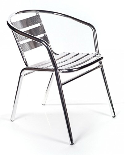 San Marco Lot de 2 chaises de bar empilables en aluminium pour intérieur ou extérieur Réf smdc101