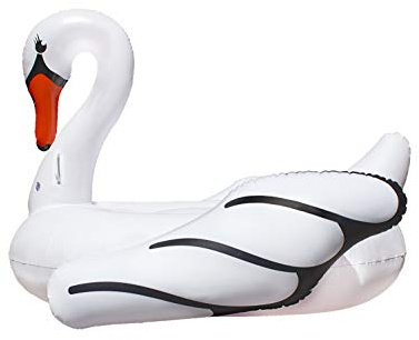 Poolmaster Jumbo Swimming Pool Float Rider, Swan, White Extra Large
