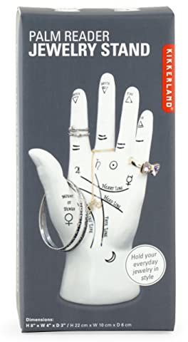 Kikkerland JK17 Palm Reader Jewelry Stand , White