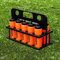 FORZA Sport Flaschenträger (750ml) mit 10 Trinkflaschen - BPA-freier Kunststoff - perfektes Trinkflasche Sport Set (Orange)