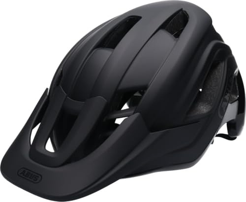 ABUS MTB-Helm Cliffhanger - Fahrradhelm für anspruchsvolle Trails - mit großen Lüftungsöffnungen & TriVider Riemensystem - für Damen und Herren - Schwarz Matt, Größe M
