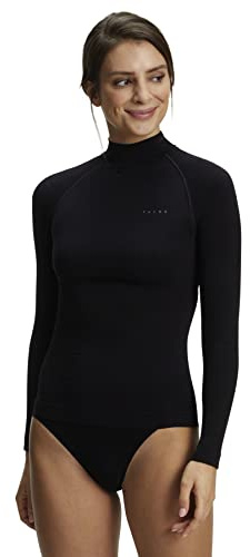 FALKE Women's Warm Turtleneck Longsleeved Sports Functional Shirt Thermal Underwear For Mild To Cold Weather Breathable Quick-Drying Sustainable Functional Yarn 1 Piece