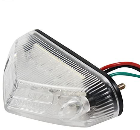 EastVita Universale Moto Led Stop Freno Fanale posteriore Indicatori di segnale Luce freno posteriore Accessori per la modifica delle parti del motociclo Guscio trasparente