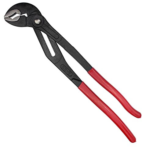 TOOLEAGUE Alicates de bomba de agua resistente, alicates de plomería grandes, juego de juntas deslizantes de ranura de 16 pulgadas, alicates ajustables rápidos con botón pulsador