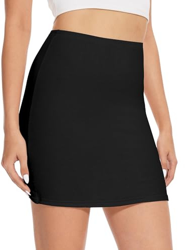 MELLIEX Enaguas para Mujer, Enaguas Minifalda Algodón Cortas Lencería Ropa Interior Elástica Media Combinación para Vestidos