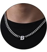 HAYOUWAY kedja män med bokstäver A-Z berlock halsband män silver rostfritt stål pansarkedja män kedja årsdag födelsedagspresent för män honom pappa vän son pojkar bror bästa vän, En storlek, Rostfritt