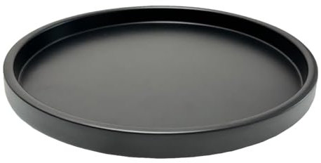 Round Black Metal Candlestick Tray, Decorative Serving Tray, Candle Holder Tray for Wedding Table, Dinning Table Decorations(11.5 inches)