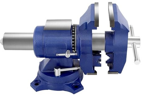 Étau de machine rotatif à 360° en fonte sphérique, outil de serrage de 125 mm avec table à enclume et rainures antidérapantes, pour ponceuses plates, fraiseuses