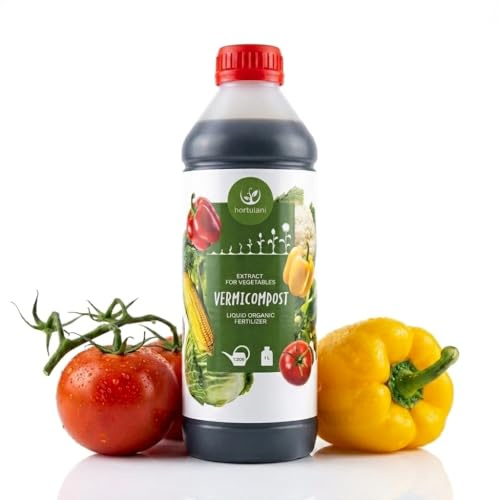 Hortulani Humus de Lombriz Líquido para Verduras – Abono Tomates, Frutales y Huerto, Fertilizante Orgánico Líquido con Humus Lombriz