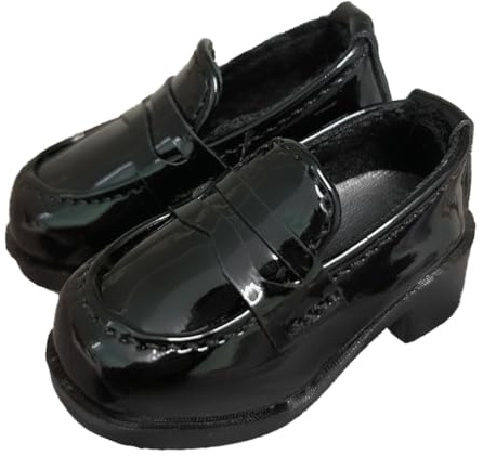 niannyyhouse BJD - Scarpe in PVC per bambola snodata a 1/4, accessori per action figure, 1 paio (nero)