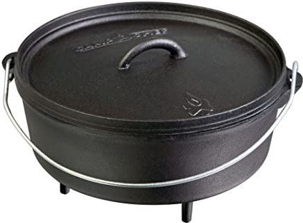 Camp Chef Classic 12 Dutch Oven – Dutch Oven Topf aus Gusseisen mit Deckel für drinnen und draußen Kochen – 30,5 cm Dutch Oven – 6 Quarts