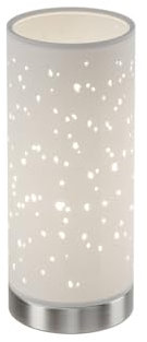 Lindby Tischlampe Alwine (Modern) in Weiß aus Textil (1 flammig, E27) - Tischleuchte Schreibtischlampe Nachttischlampe Wohnzimmerleuchte