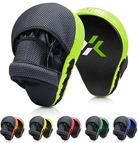 Boxing Equipment Punching Gloves Thai Pads Boxing Training Mitts Kickboxing Punch Mitts Punching Pad (A Pair of Light Green)