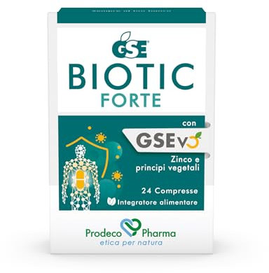 Prodeco Pharma GSE Biotic Forte 24 Compresse - Integratore Alimentare con GSEvo Zinco e Principi Vegetali