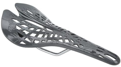 Sella per Bicicletta in Fibra di Carbonio, Sella Ciclismo Ultraleggera e Traspirante, Ergonomica con Design Snello Vuoto per Assorbimento Urti e Comfort Posturale