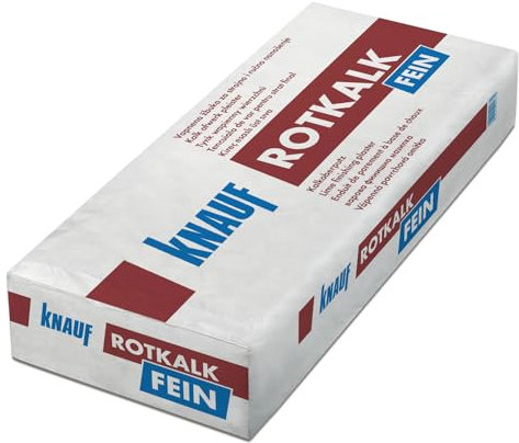 Knauf, intonaco fine calcare rosso, 0,6 mm, 25 kg, per interni ed esterni (1)