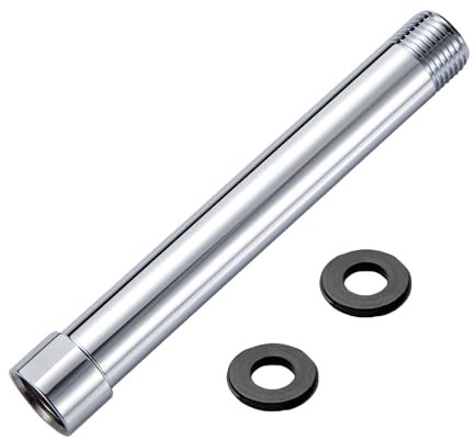 Brazo de Extensión de Cabezal de Ducha 6 Pulgadas, Tubo de Extensión de Cabezal de Ducha, G1/2 Brazo de Extensión de Ducha, Barra Ducha para Baño Accesorio Alcachofa Fija