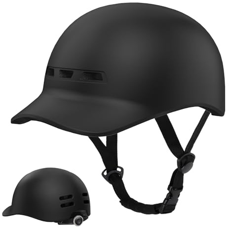 KINGLEAD Urban Commuter Eleganter Fahrradhelm für Damen und Herren zum Radfahren, Trekking, City-Scooter, für Herren, verstellbar, 57-62 cm (Schwarz)