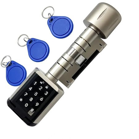 M.I.C. 5D01 Serrure à empreinte digitale électronique IP65 avec 3 cartes RFID, Bluetooth, connexion WiFi, pour portes de 50 à 70 cm