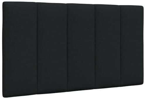 vidaXL Kopfteil-Kissen Schwarz 80 cm Stoff, Kopfteilkissen, Kopfkissen, Lesekissen, Kopfteilpolster, Rückenkissen, Kissen-Kopfteil, Kopfteil Polster