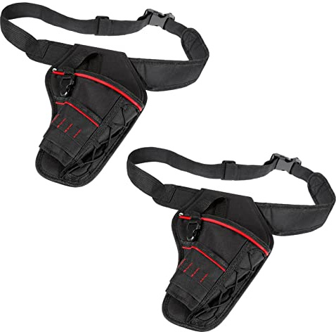 Uikdjgu 2X Fondina per Trapano Impermeabile Impact Driver Porta Trapano Borsa per Utensili Elettrica Multifunzione con Cintura in Vita per Cacciavite A