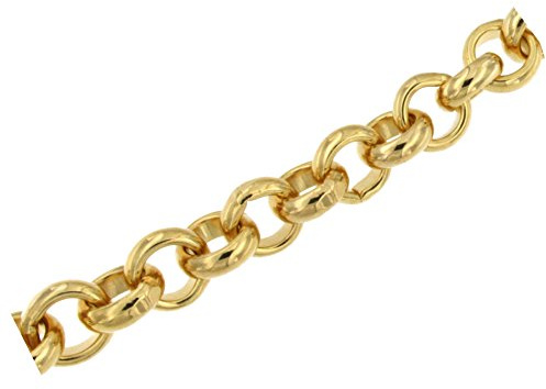 Tendenzalia Bizantiner kungligt armband kvadratisk original italiensk kedja 18 k förgylld eller dubbel 4 mm bred längd valbar, Mässing