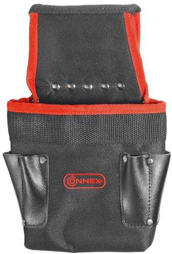 Connex Nagel- & Werkzeugtasche - 5 Fächer - Mit Gürtelschlaufe - Aus Polyester - Pflegeleicht/Werkzeugtasche für den Gürtel/Gürteltasche/Nageltasche / COX952079