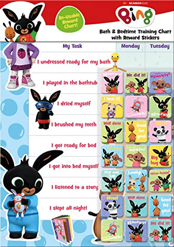 Paper Projects 01.70.30.015 Belohnungstafel für Bad und Schlafenszeit mit Aufklebern